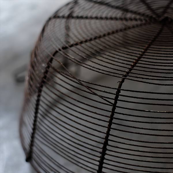 Rusty wire basket φ43cm