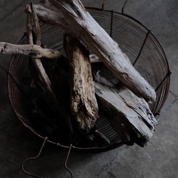 Rusty wire basket φ43cm