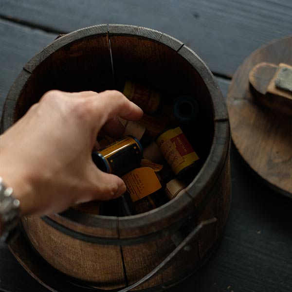Wooden barrels used to make butter
