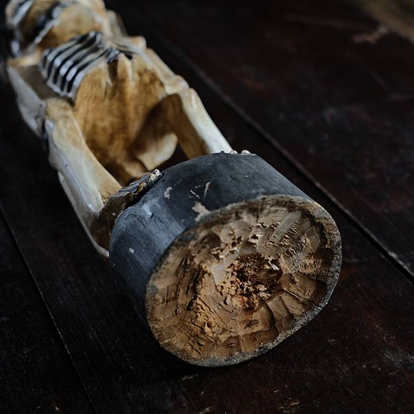 Wooden carved skeleton