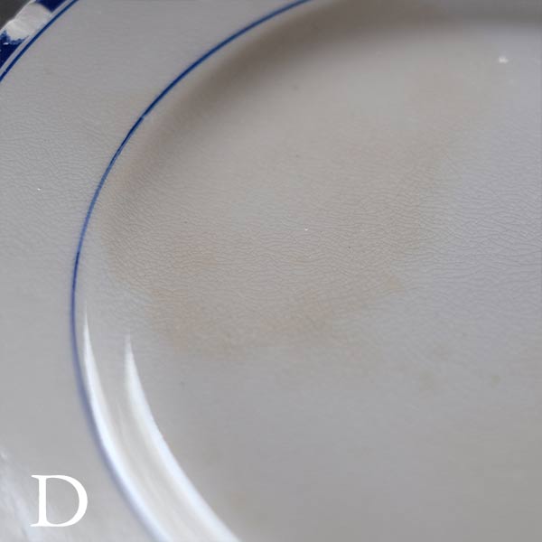 Yamasho Pottery Ironstone Blue Line Plate φ22.5cm