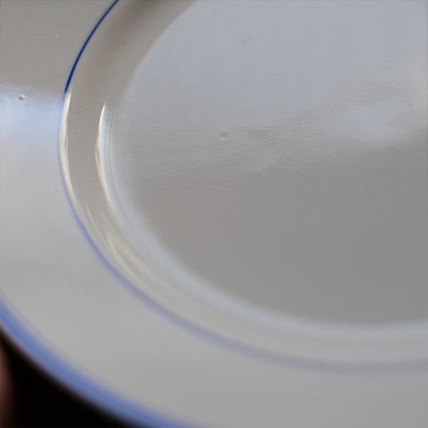 Yamasho Pottery Ironstone Blue Line Plate φ23cm