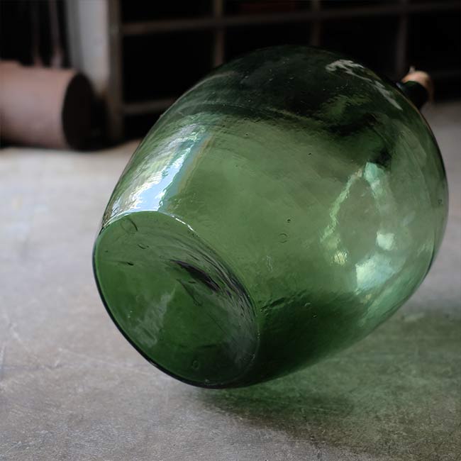 Apple green demijohn bottle