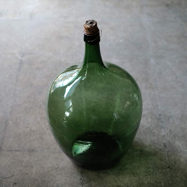 Apple green demijohn bottle