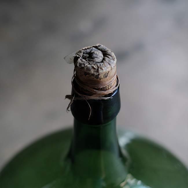 Apple green demijohn bottle