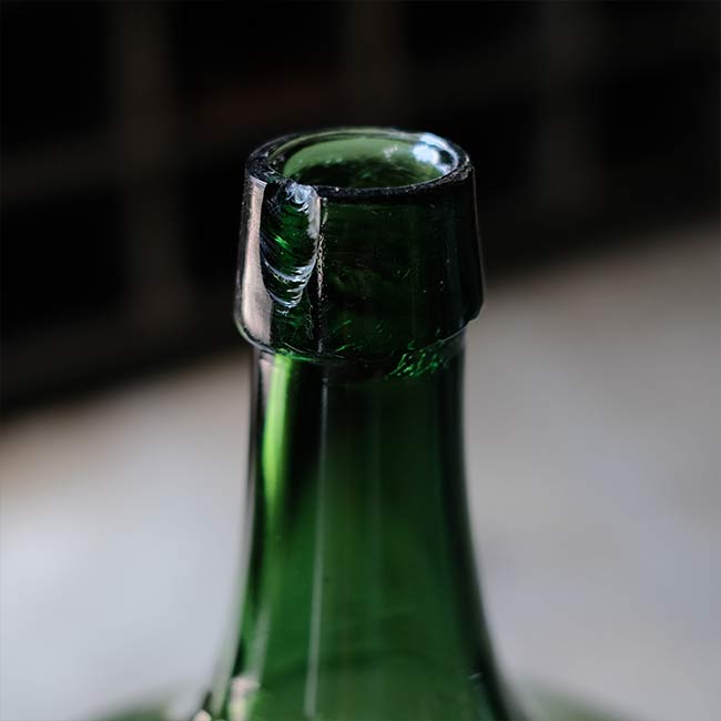 Apple green demijohn bottle