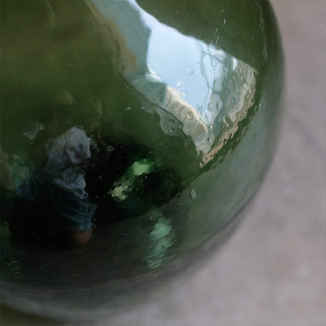 Apple green demijohn bottle