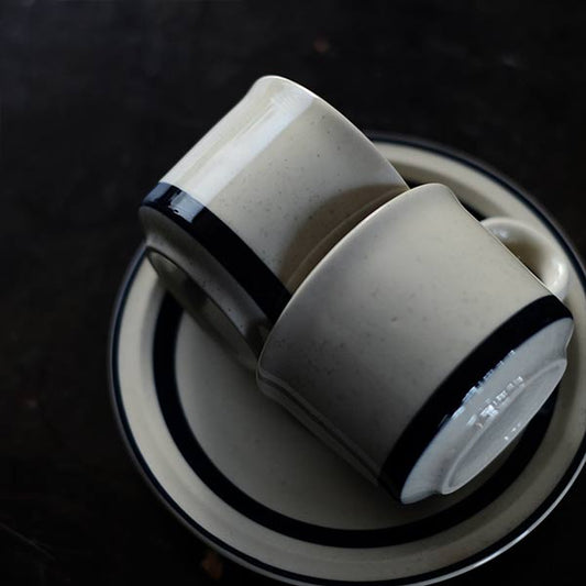 Stoneware cup and saucer