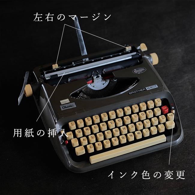 BROTHER 440T タイプライター インクリボン交換済み