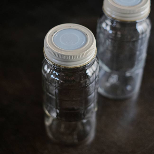 網目模様のメイソンジャー