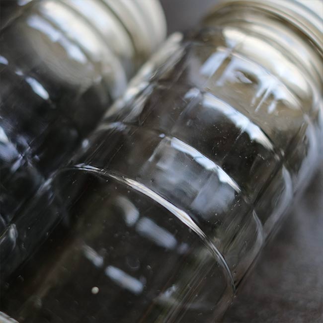 網目模様のメイソンジャー