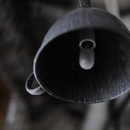 Enamel funnel pendant light