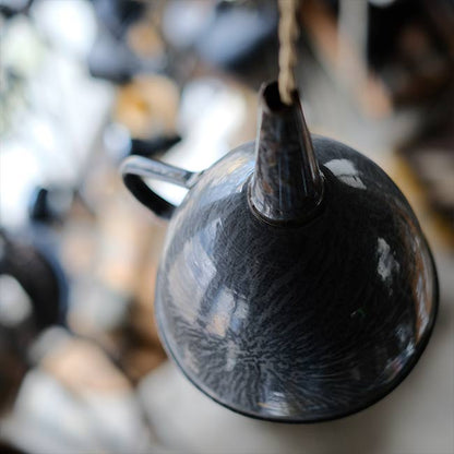 Enamel funnel pendant light