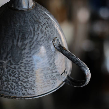Enamel funnel pendant light