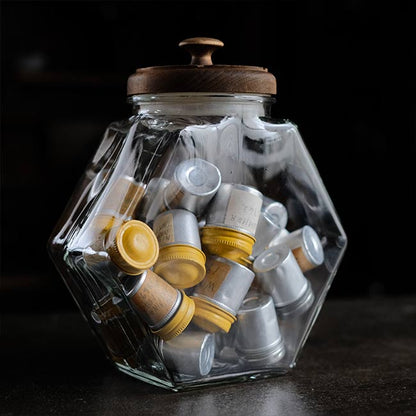 hexagonal cookie jar