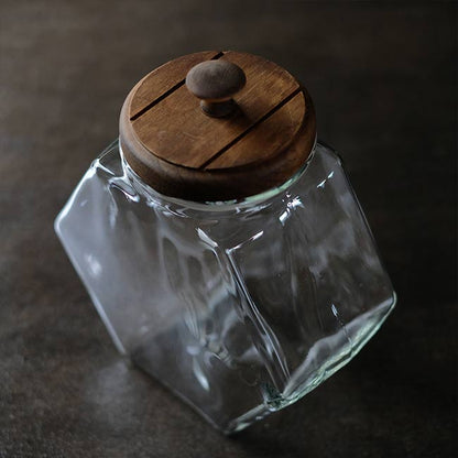 hexagonal cookie jar