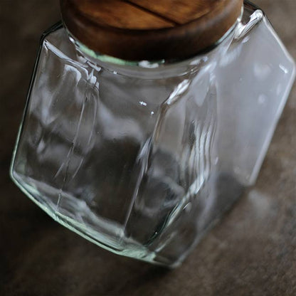 hexagonal cookie jar