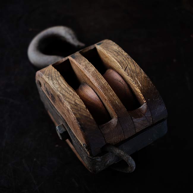 Wooden pulley