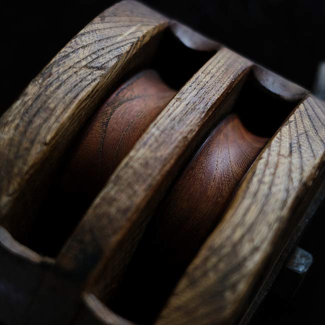 Wooden pulley