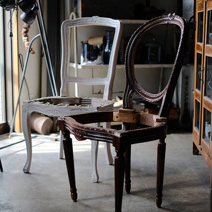 Set of 2 seatless chairs (cannot be shipped)