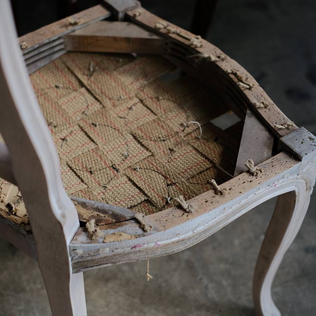 Set of 2 seatless chairs (cannot be shipped)