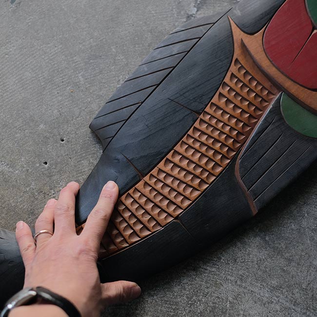 クワキウトル族 木彫レリーフ