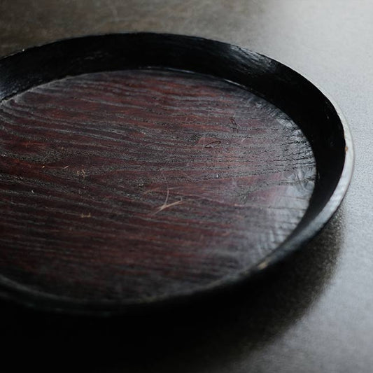 漆塗 丸盆
