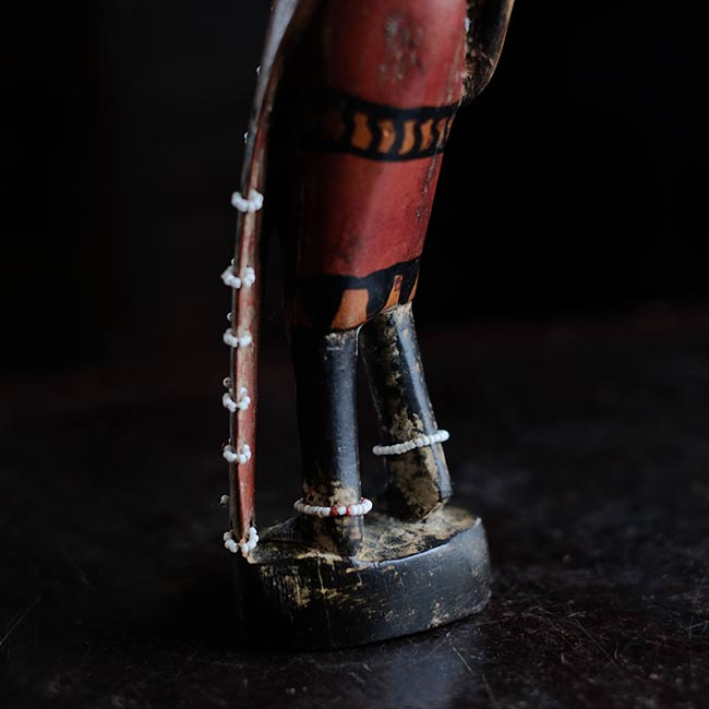 Wooden carving of a Masai woman