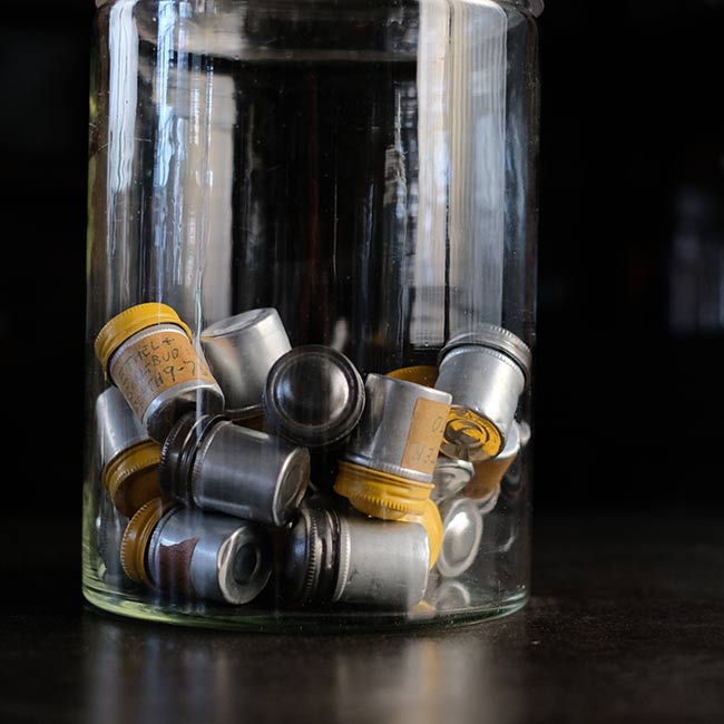 ガラスのキャニスター