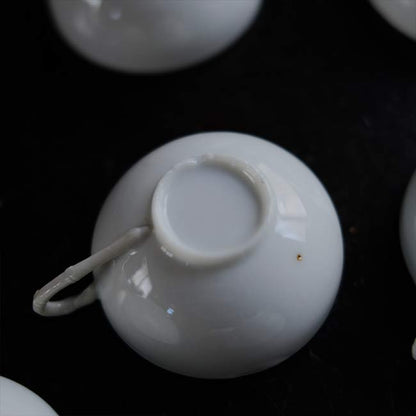 Small white porcelain cup