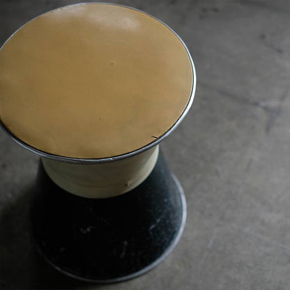 Aluminum stool with wastebasket