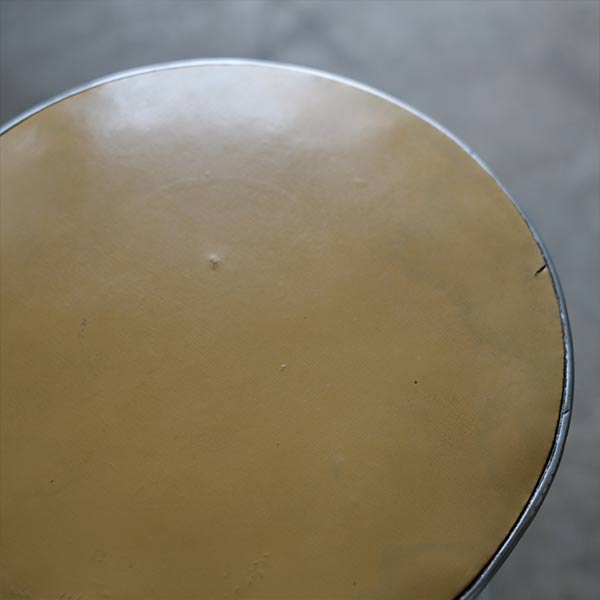 Aluminum stool with wastebasket