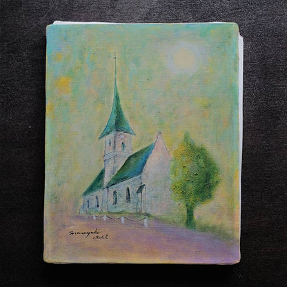 油彩画「教会」