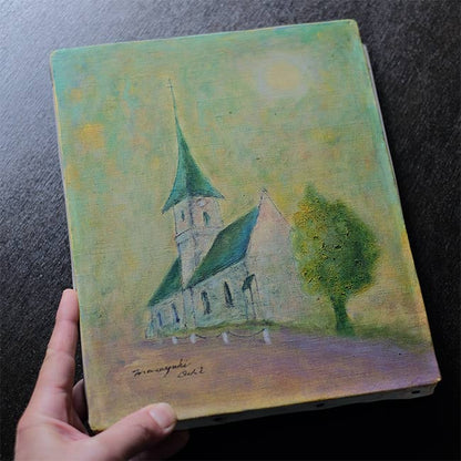 油彩画「教会」