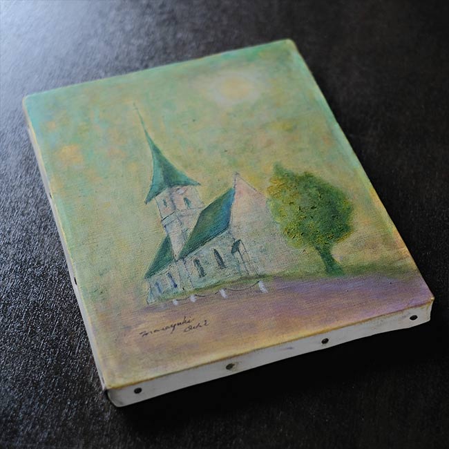 油彩画「教会」