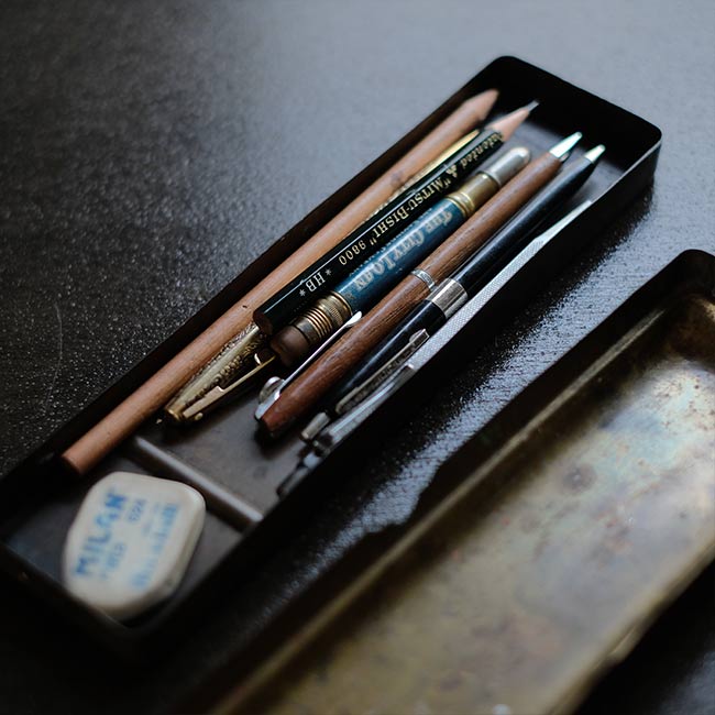 Brass pencil case