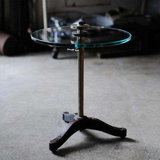 Iron leg side table
