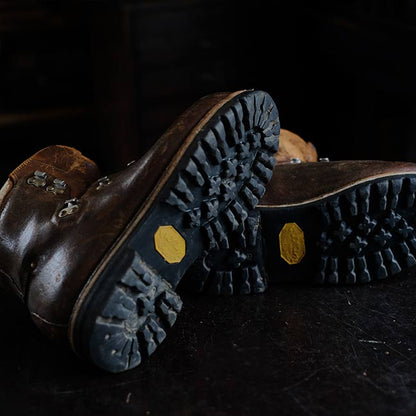 Leather hiking boots