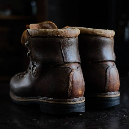 Leather hiking boots