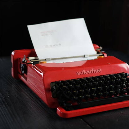 OLIVETTI ’Valentine’ タイプライター（英字）インクリボン交換済み