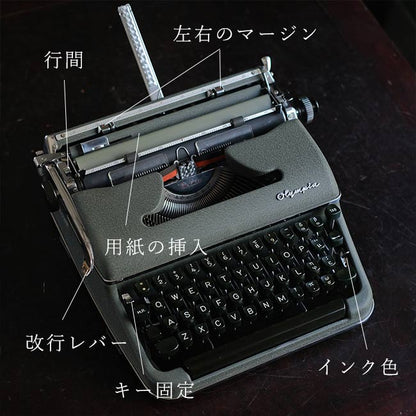 OLYMPIA De Luxe SM3 タイプライター インクリボン交換済み