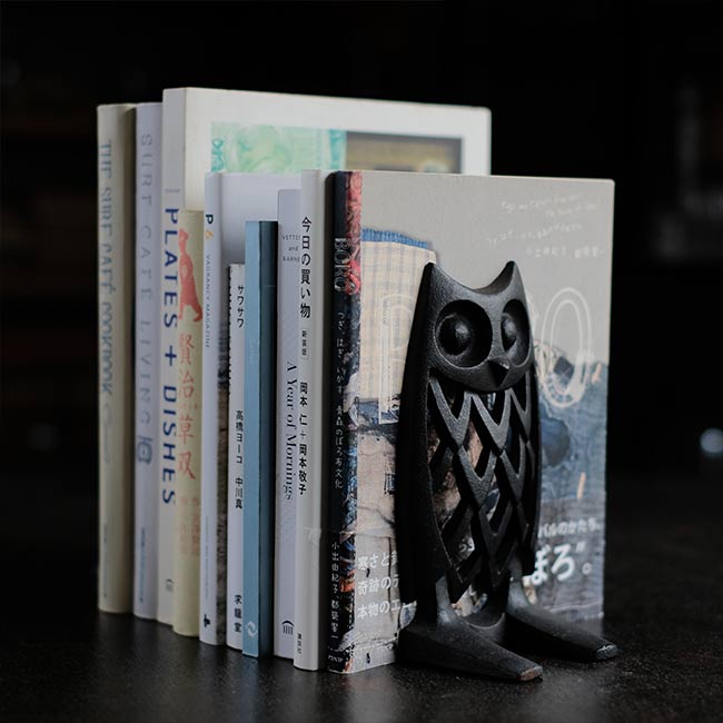 南部鉄器 ふくろうのブックエンド