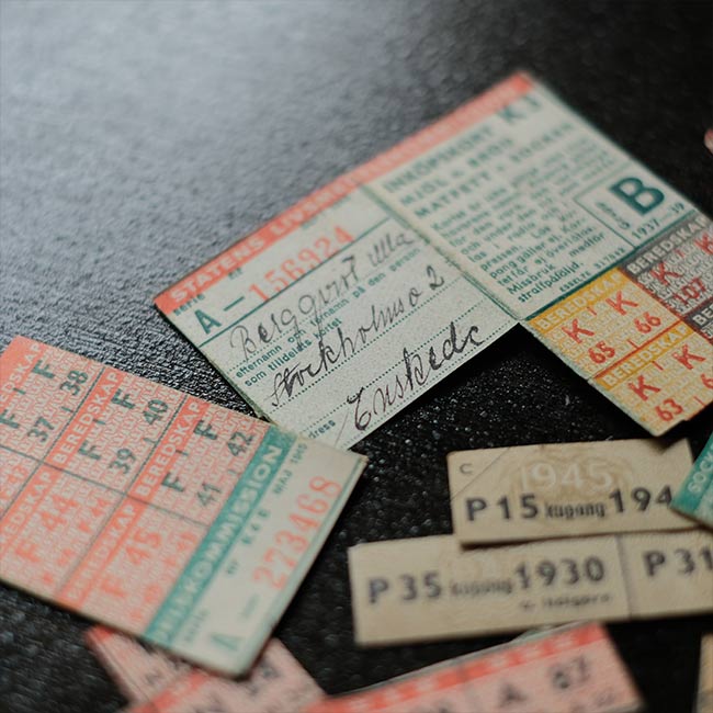 スウェーデンの配給チケットケース