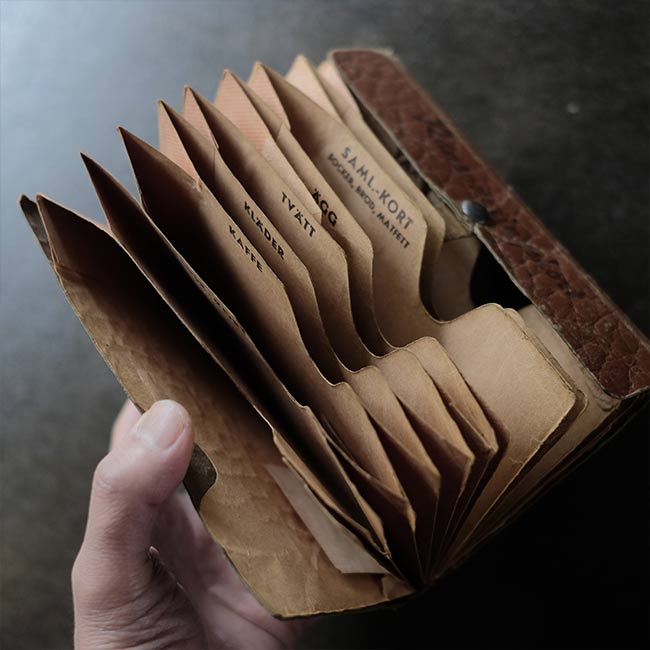 スウェーデンの配給チケットケース