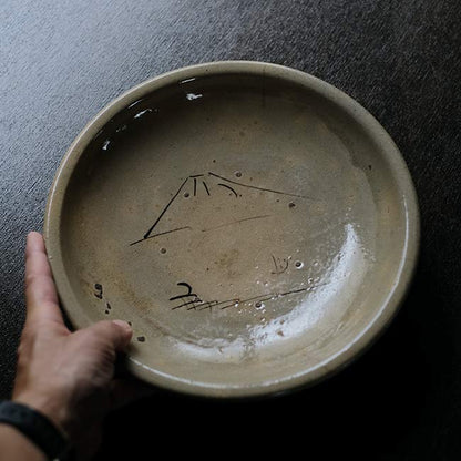 山水図 石皿