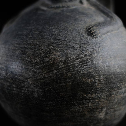 南米土器 黒色単頸壺