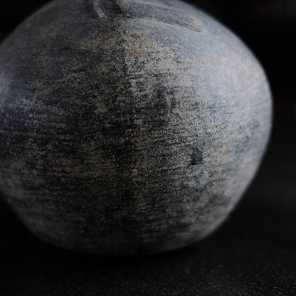 南米土器 黒色単頸壺