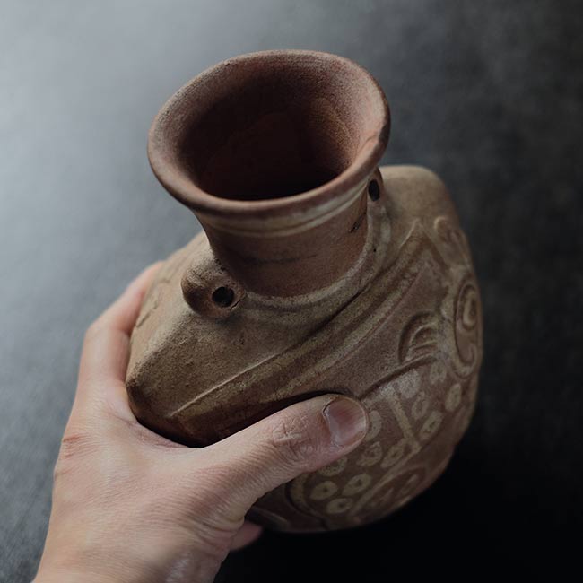 南米土器 カメレオン壺