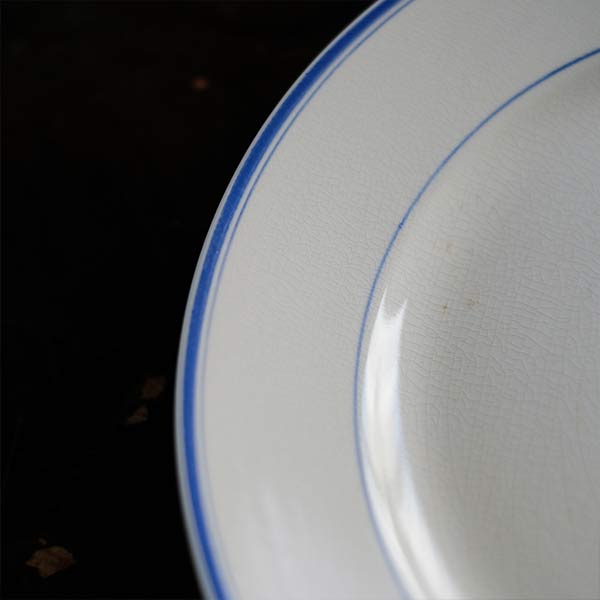 THE IRONSTONE ブルーラインの皿 φ23cm