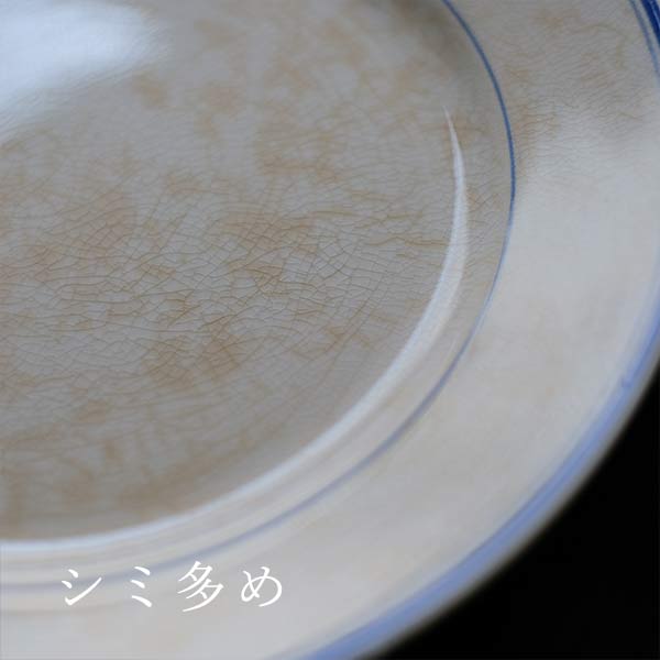 THE IRONSTONE ブルーラインの皿 φ23cm